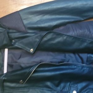 Black pleather crop jacket